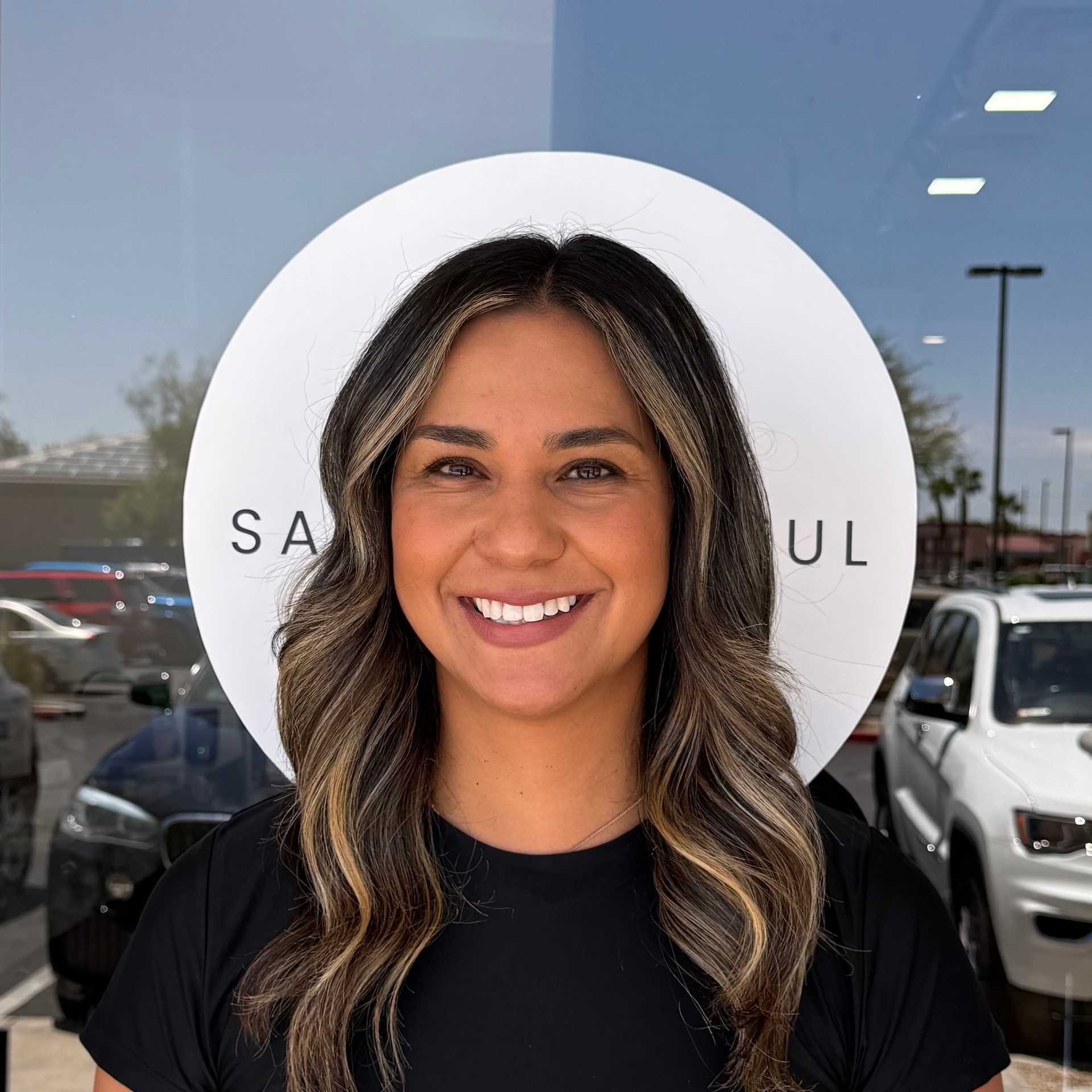 Portrait of Jessica, a professional stylist at Salon Blissful Med Spa, showcasing their expertise and style.